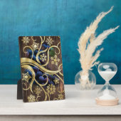 Elegante Trauben mit goldenem Muster Fotoplatte (Seite)