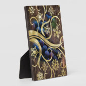 Elegante Trauben mit goldenem Muster Fotoplatte (Seite)