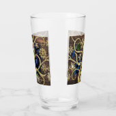 Elegante Trauben mit goldenem Muster Glas (Links)