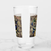 Elegante Trauben mit goldenem Muster Glas (Rechts)