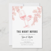 Elegante Trauben Obst Champagner Probe Abendessen Einladung (Vorderseite)