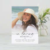 Elegante Trauerfeier In Loving Memory Foto Schrift Programm (Stehend Vorderseite)