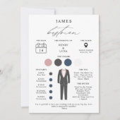 Elegante Trauzeuge Wedding Party Info Card Einladung (Vorderseite)