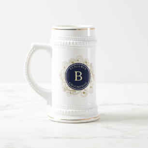 Elegante Trauzeugen Bierglas