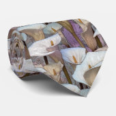 Elegante Trauzeugen-Calla-Lilien-Blume Krawatte (Gerollt)