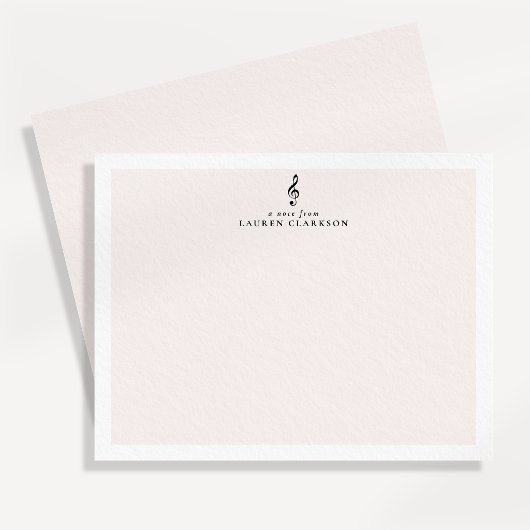 Elegante Treble Clef-Musiknote Mitteilungskarte