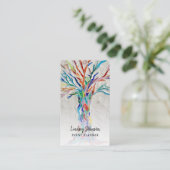 Elegante Tree Event Planner Business Card Visitenkarte (Stehend Vorderseite)