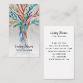 Elegante Tree Event Planner Business Card Visitenkarte (Vorne/Hinten)