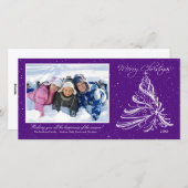 Elegante Tree Family Weihnachts-Fotokarte Feiertagskarte (Vorne/Hinten)