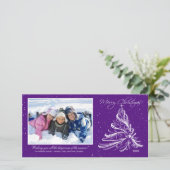 Elegante Tree Family Weihnachts-Fotokarte Feiertagskarte (Stehend Vorderseite)