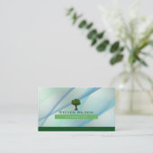 Elegante Tree Green Nature Garden Landschaft Visitenkarte (Stehend Vorderseite)