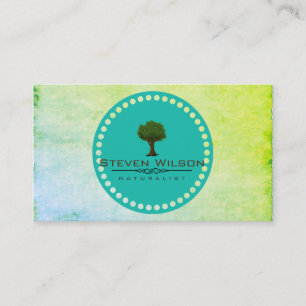 Elegante Tree Green Nature Sand Garden Landschaft Visitenkarte
