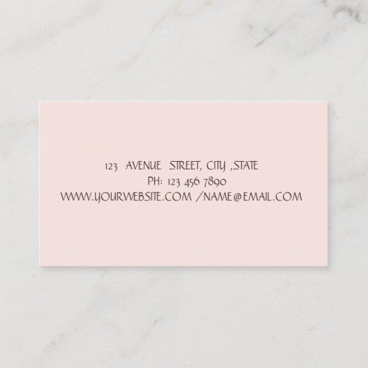 Elegante Tree Lotus Visitenkarte (Rückseite)