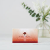 Elegante Tree Red Nature Rays Garden Landschaft Visitenkarte (Stehend Vorderseite)