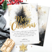 Elegante Tree Script Weihnachtskarte außerhalb des Einladung