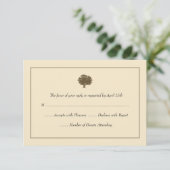 Elegante Tree Wedding RSVP Cards Karte (Stehend Vorderseite)