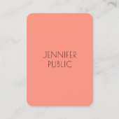 Elegante Trend-Farben Moderne Minimalistische Vorl Visitenkarte (Vorderseite)