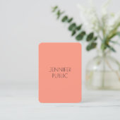 Elegante Trend-Farben Moderne Minimalistische Vorl Visitenkarte (Stehend Vorderseite)