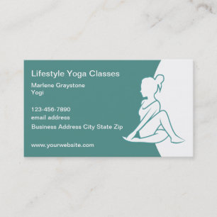 Elegante Trend Yoga-Kursleiterin Visitenkarte