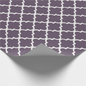 Elegante, trendige, elegante, lila Quartrefolie Geschenkpapier (Ecke)