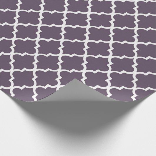 Elegante, trendige, elegante, lila Quartrefolie Geschenkpapier (Ecke)