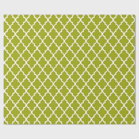 Elegante, trendige, erfrischende Kalkgrüne Quarref Geschenkpapier (Flach)