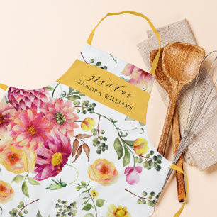 Elegante Trendige Florale Grazie Oma-Typografie  Schürze