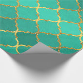 Elegante trendige Imitate Glitzer Quarrefolie Geschenkpapier (Ecke)