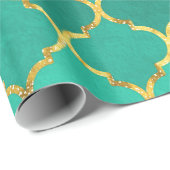 Elegante trendige Imitate Glitzer Quarrefolie Geschenkpapier (Rolleneckpunkt)