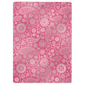 Elegante trendige Paisley-Blumenmuster-Abbildung Klemmbrett (Rückseite)
