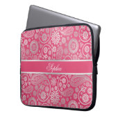 Elegante trendige Paisley-Blumenmuster-Abbildung Laptopschutzhülle (Vorderseite Links)