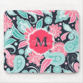 Elegante trendige Paisley-Blumenmuster-Abbildung Mousepad (Vorne)
