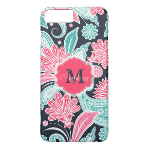 Elegante trendige Paisley-Blumenmuster-Illustratio Case-Mate iPhone Hülle