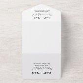 elegante trendige qr Code uAwg Hochzeit All In One Einladung (Außenbereich)