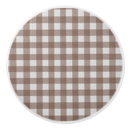 Elegante trendige rustikale tartan kariert braun u keramikknauf