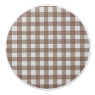 Elegante trendige rustikale tartan kariert braun u keramikknauf