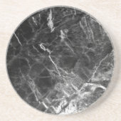 Elegante, trendige Vorlage für schwarzen Marmor pe Getränkeuntersetzer (Vorne)