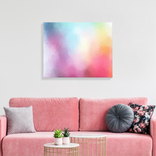 Elegante Trendy Abstrakte Kunst Rotes Gelb Leinwanddruck (Insitu (Wohnzimmer))