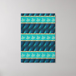 Elegante Trendy Aquamarin Stretched Canvas Print Leinwanddruck