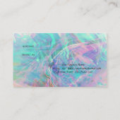 Elegante Trendy Beruflich Opal Iridescent Empfehlungskarte (Rückseite)