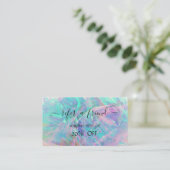 Elegante Trendy Beruflich Opal Iridescent Empfehlungskarte (Stehend Vorderseite)