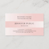 Elegante Trendy Blush Pink Beruflich Moderne Visitenkarte (Rückseite)