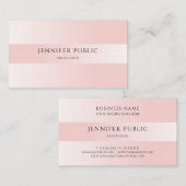 Elegante Trendy Blush Pink Beruflich Moderne Visitenkarte (Vorne/Hinten)