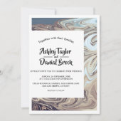 Elegante Trendy Earthy Artistic Abstrakt Wedding Einladung (Vorderseite)