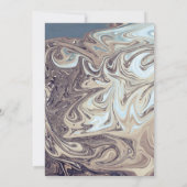 Elegante Trendy Earthy Artistic Abstrakt Wedding Einladung (Rückseite)