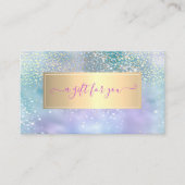 Elegante Trendy Frame Diamonds holographisch Rabattkarte (Vorderseite)