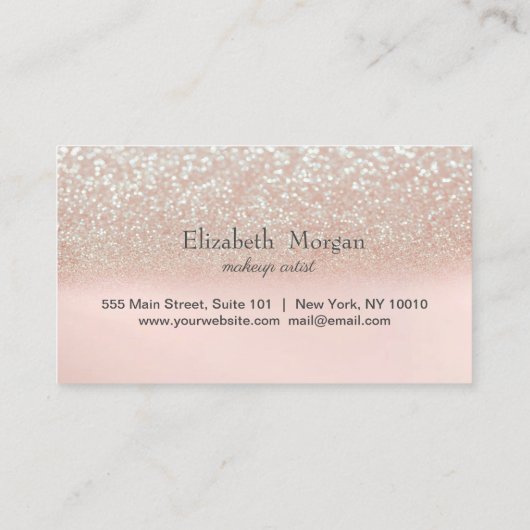 Elegante Trendy Glitzer Loyalität Karte (Rückseite)