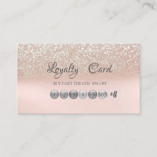 Elegante Trendy Glitzer Loyalität Karte (Vorderseite)