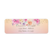 Elegante Trendy Gold Confetti, Blume (Vorne)