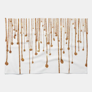 Elegante trendy GoldImitat-Glitter-Wassertropfen Küchentuch